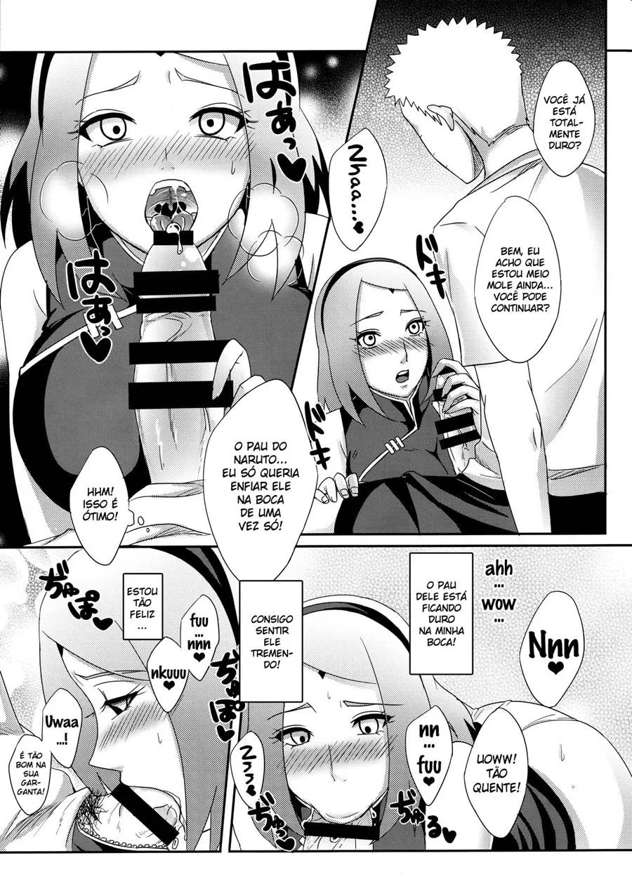 Naruto fode Sakura sem dó - sexo explícito nos quadrinhos hentai.