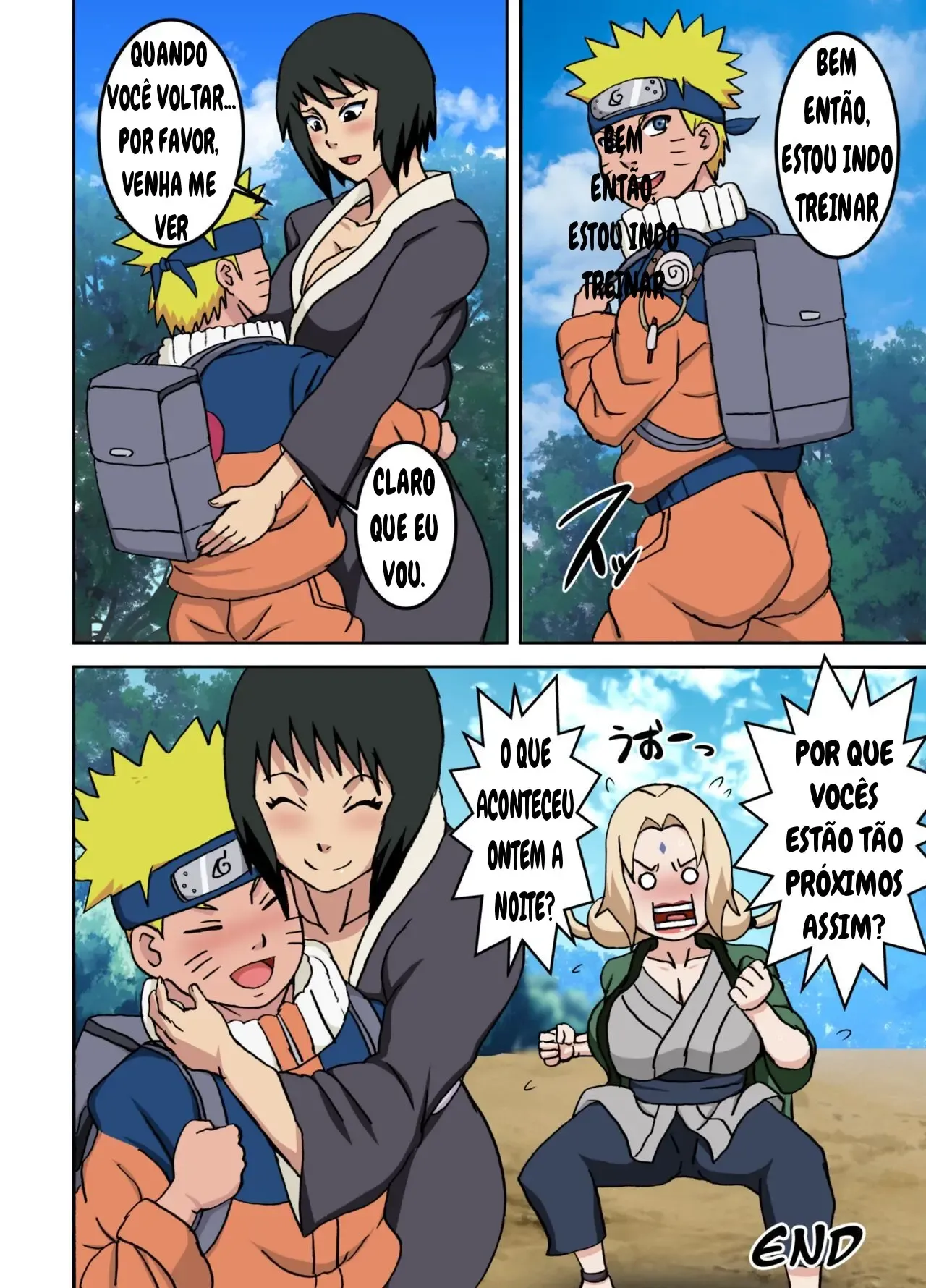 Naruto Transando com Shizune e Tsunade - Quadrinhos Eróticos Explícitos