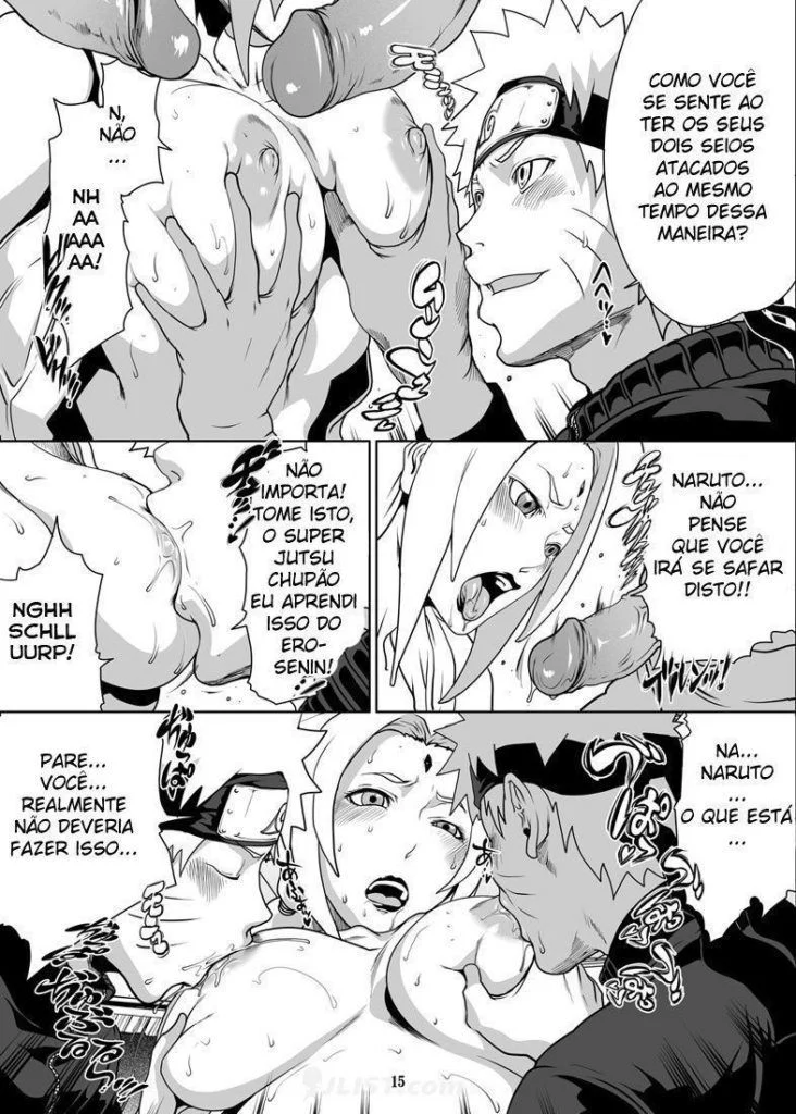 Tsunade Submissa: Hentai Explícito do Naruto Fodendo a Hokage Sem Limites