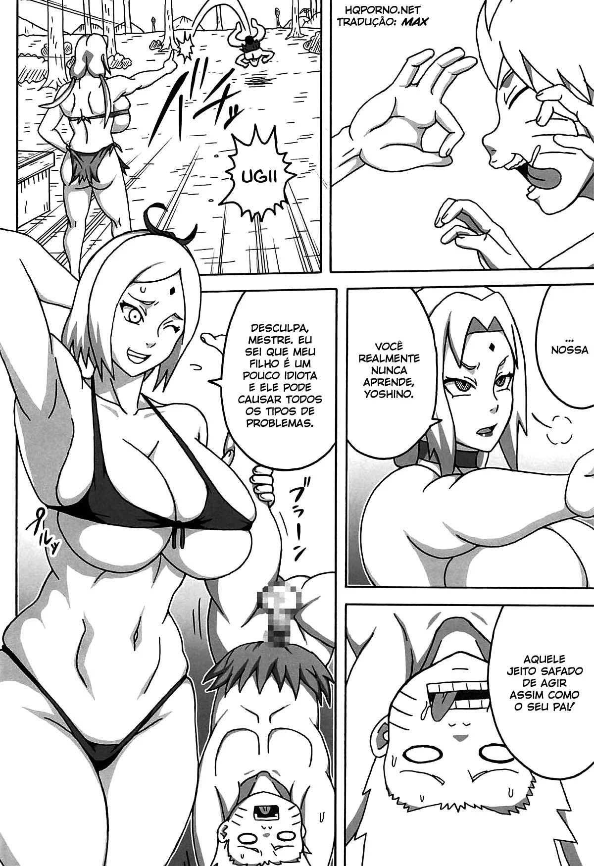 Sakura e Tsunade em Orgia Explícita no Quarto Secreto de Naruto
