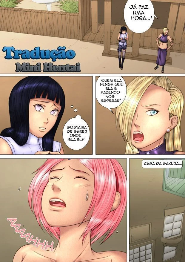 Naruto Fode a Mãe e Sakura em Cena Incesto Explícito - HQ Porno