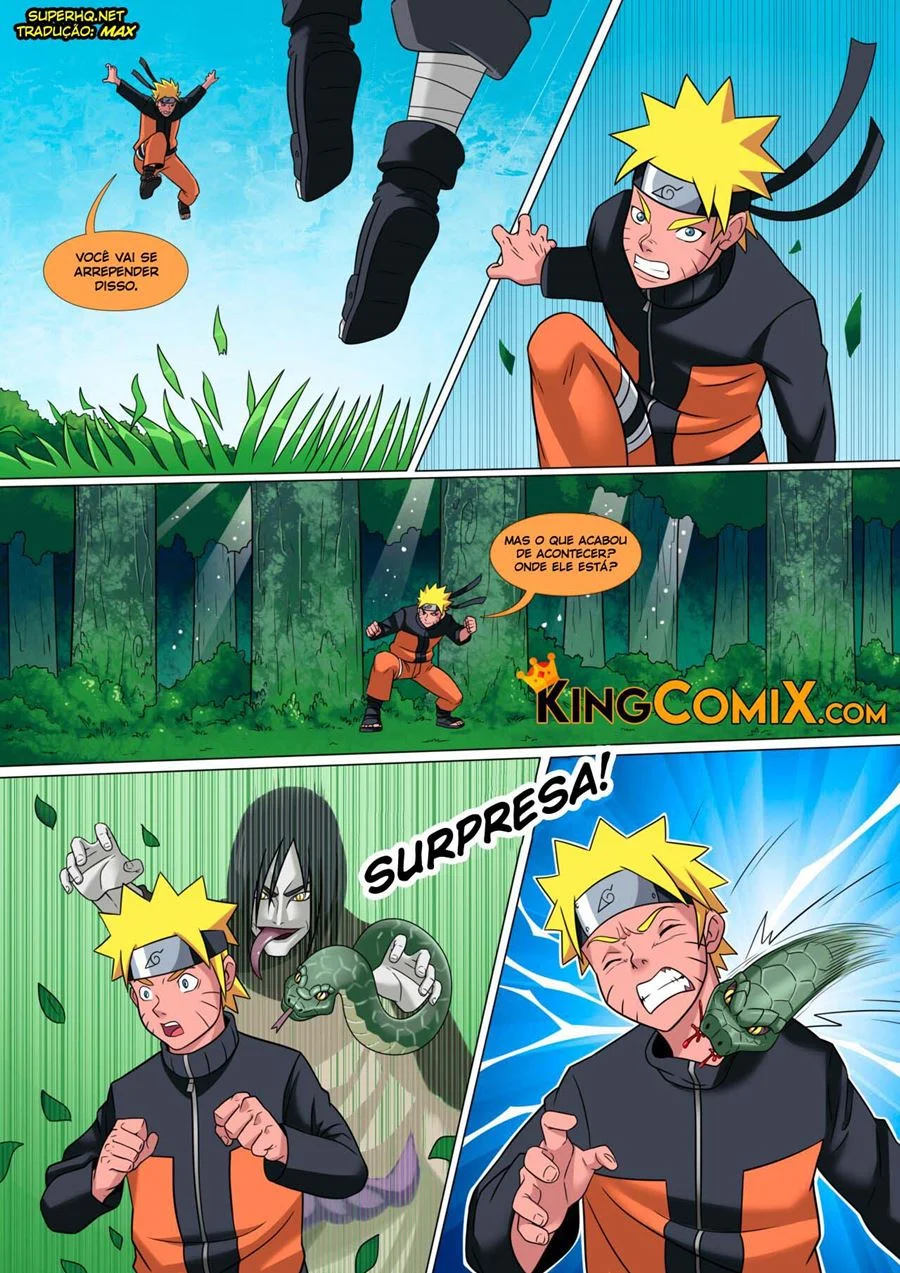 Naruto Submisso ao Jutsu Proibido de Orochimaru - Hentai Explícito
