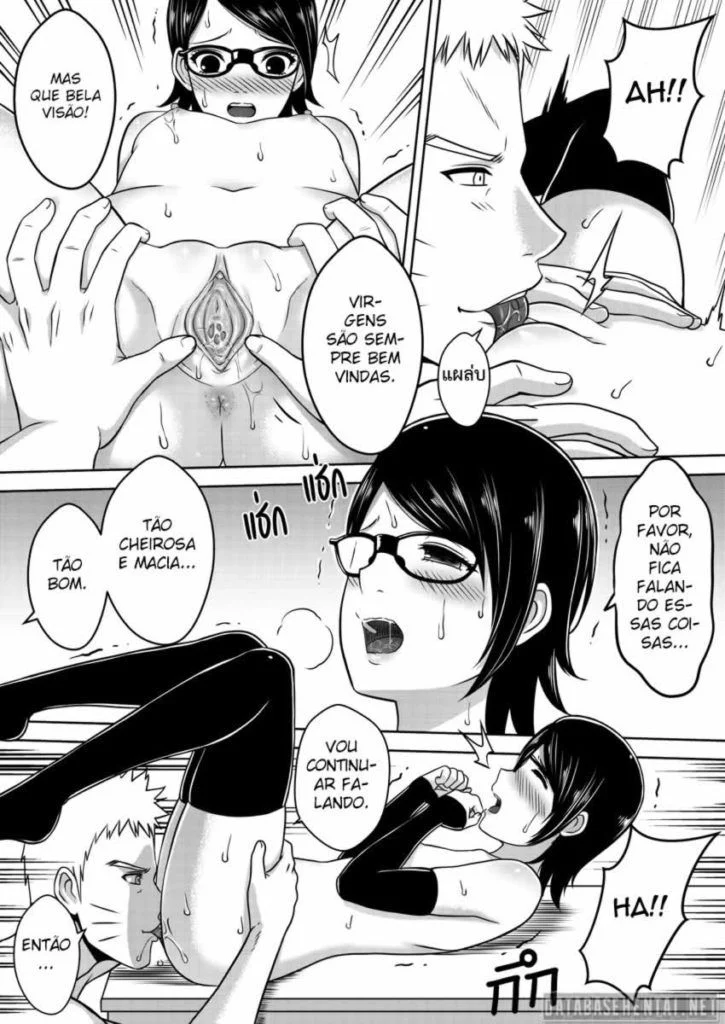 Erotismo Explícito Naruto x Sarada: Sasuke Traído em HQs Pornôs Quentes