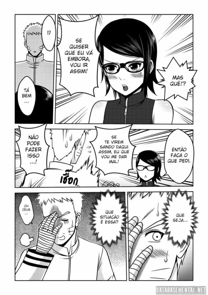 Erotismo Explícito Naruto x Sarada: Sasuke Traído em HQs Pornôs Quentes