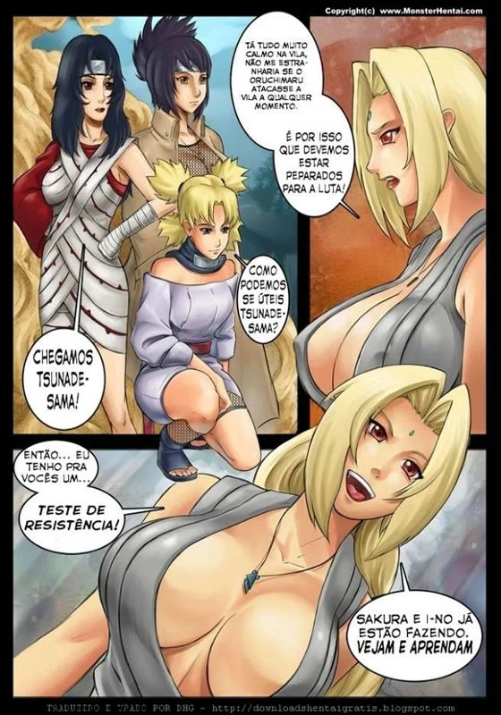 Tsunade Coloca Naruto em um Teste de Resistência Sexual Explícito