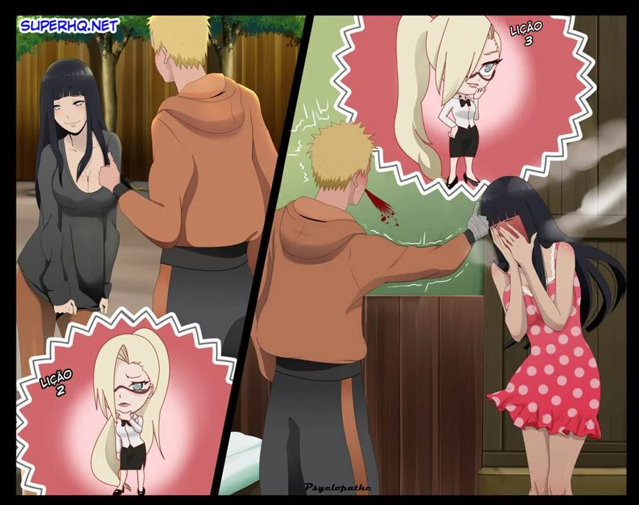 Naruto e Hinata: Exploração Erótica Sem Limites em HQ