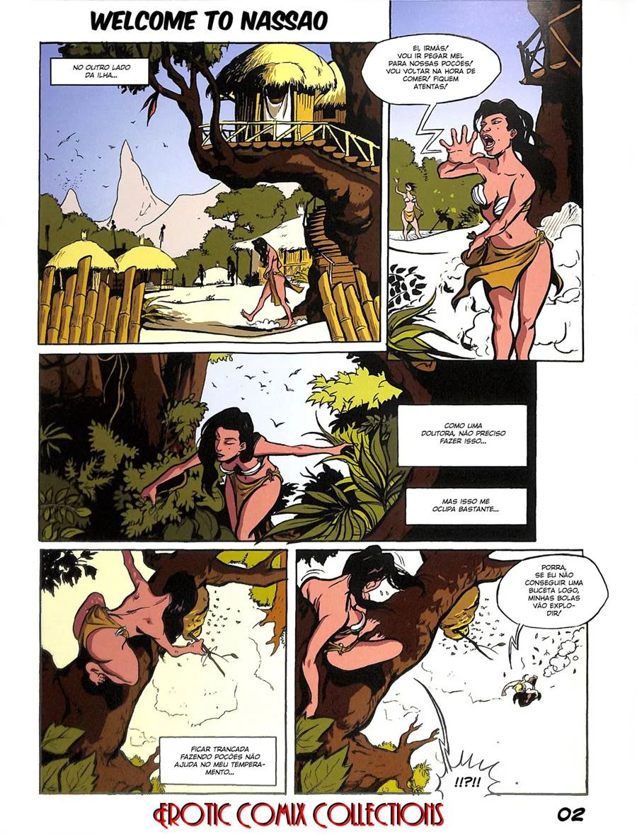 Ilha das Putas Proibidas: Quadrinhos de Luxúria Explícita e Orgia Total