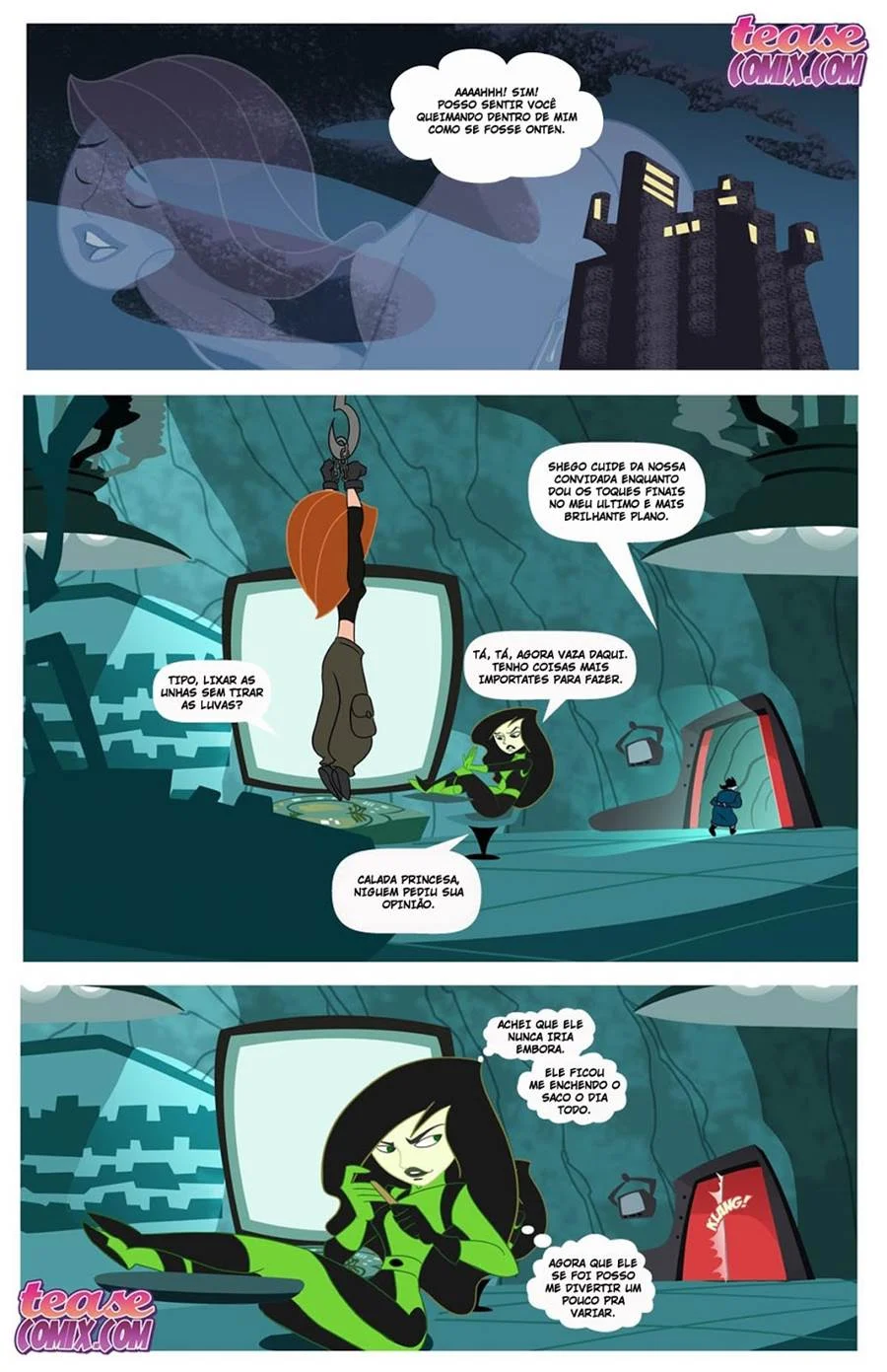 Asloucas Aventuras Lésbicas de Kim Possible - Hentai Explícito em HQ