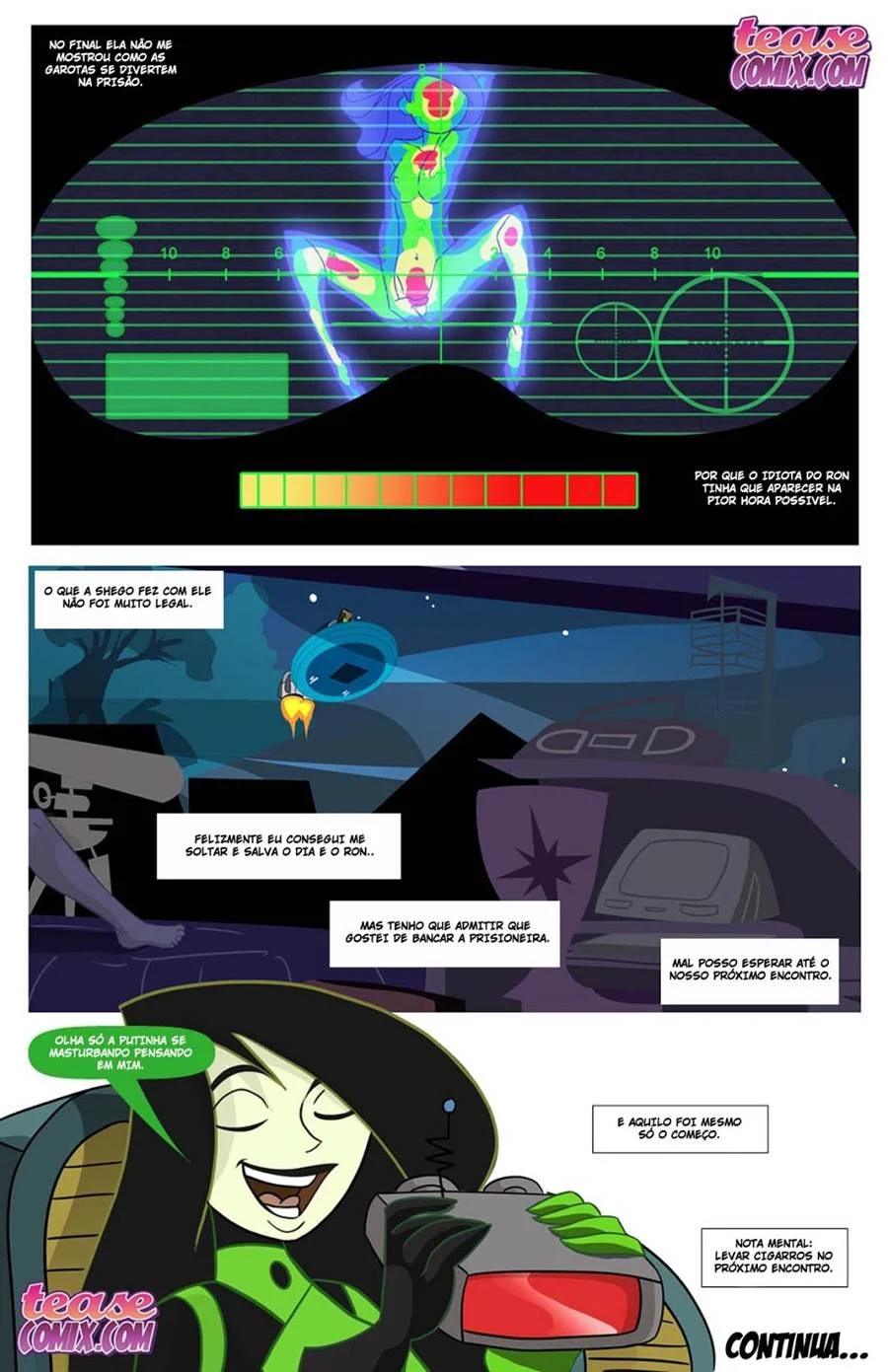 Asloucas Aventuras Lésbicas de Kim Possible - Hentai Explícito em HQ