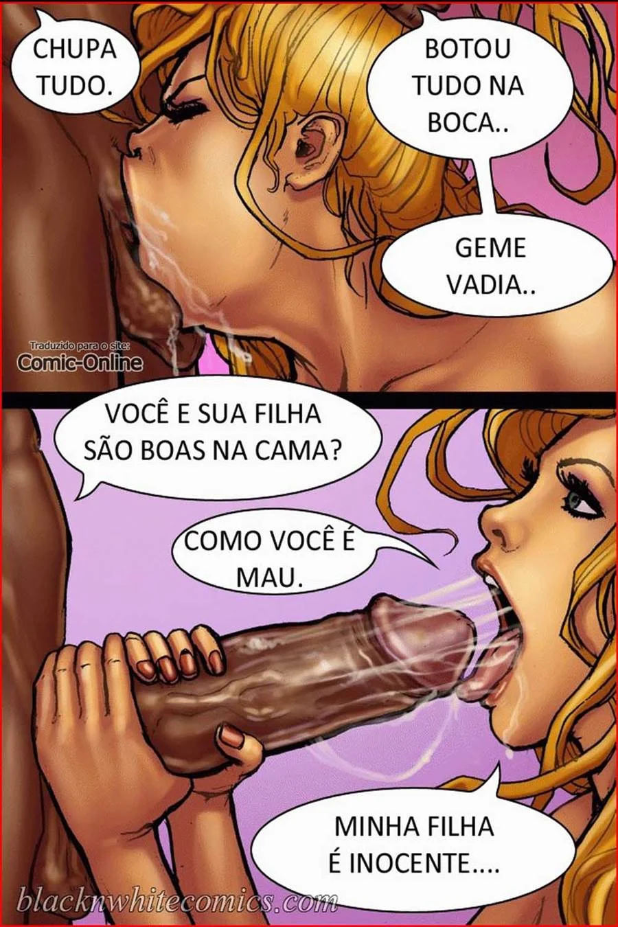 Estrondo Negro: Adestrei a Esposa e a Filha do Patrão na Pica