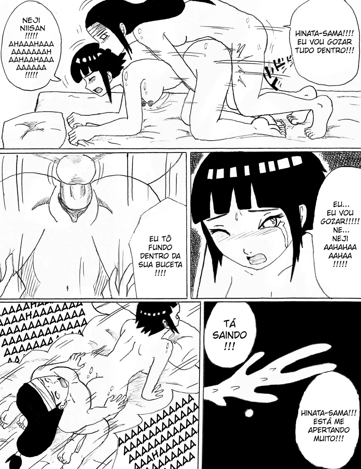 Neji Hyuga Arrombando Hinata - Hentai Explícito do Naruto