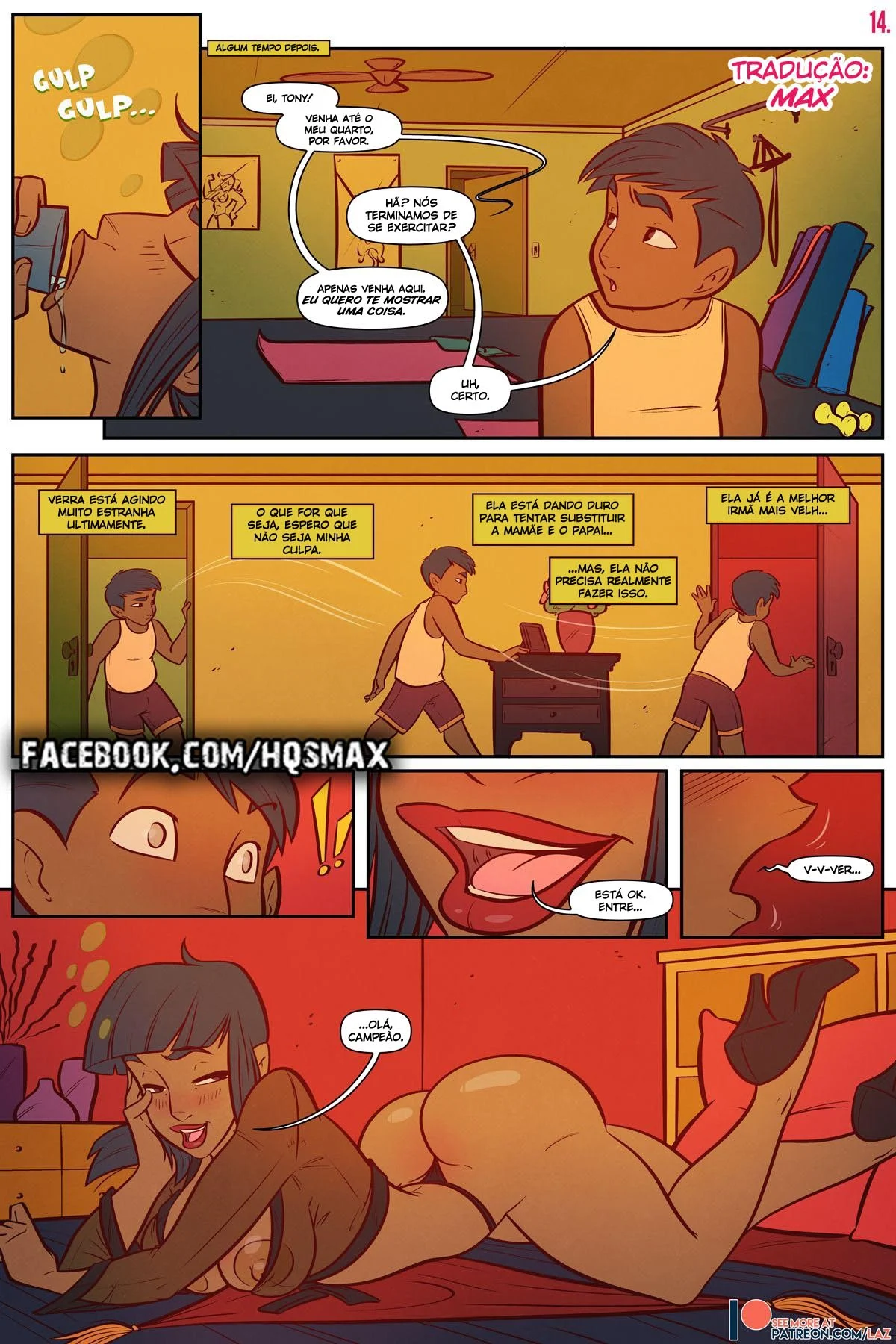 Avô e Neto em Sexo Explícito - HQ Incesto com Vovó Safada