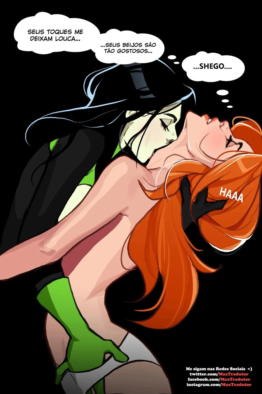 Kim Possible - Sexo Lésbico Explícito no Telhado - HQ Erótica