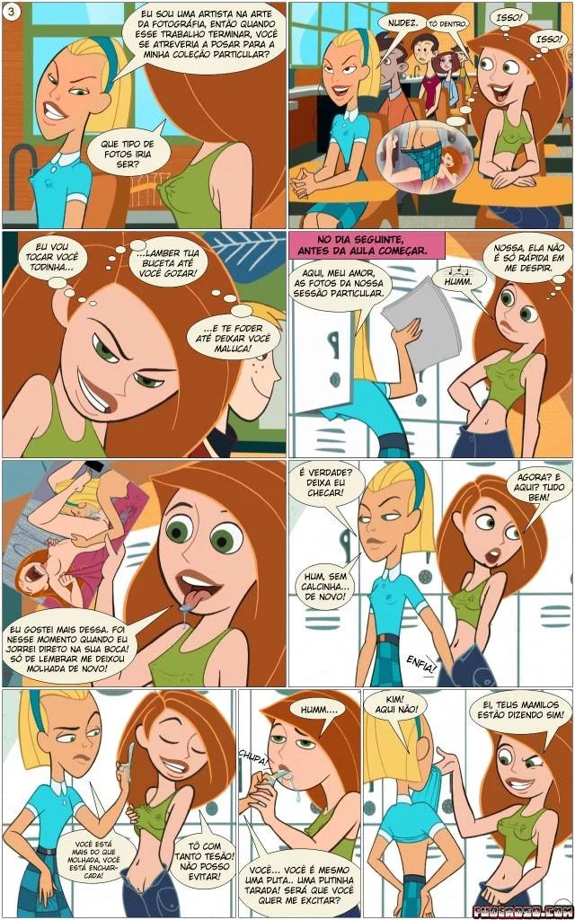 Kim Possible Transando na Sala de Aula - Hentai Explícito em HQ