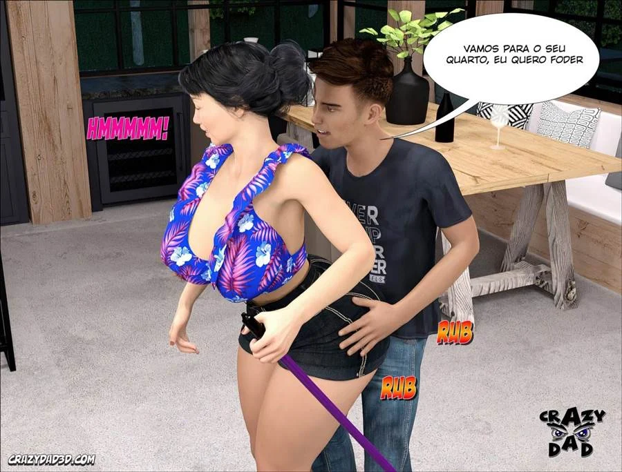 Paizão Tarado Me Encheu de Tesão: Quadrinhos de Sexo Explícito 3D