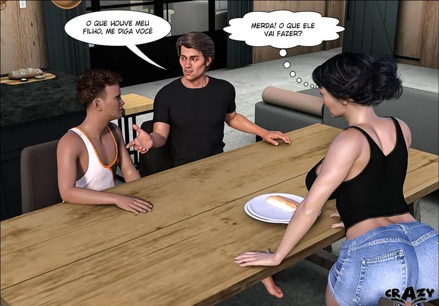 Pai Tarado em Quadrinhos: Sexo 3D Explícito Sem Limites