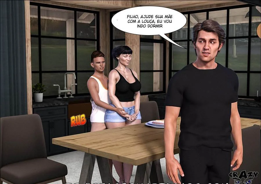 Pai Tarado em Quadrinhos: Sexo 3D Explícito Sem Limites