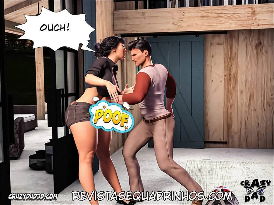 Pai Tarado Domina Família em Cenas Proibidas de Sexo 3D Explícito