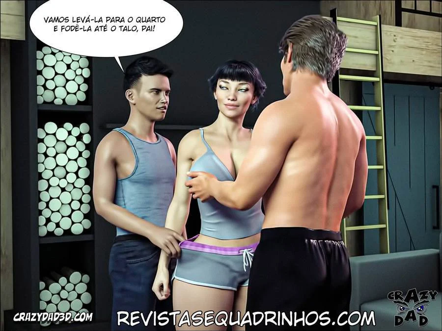 Pai Tarado Domina Família em Cenas Proibidas de Sexo 3D Explícito