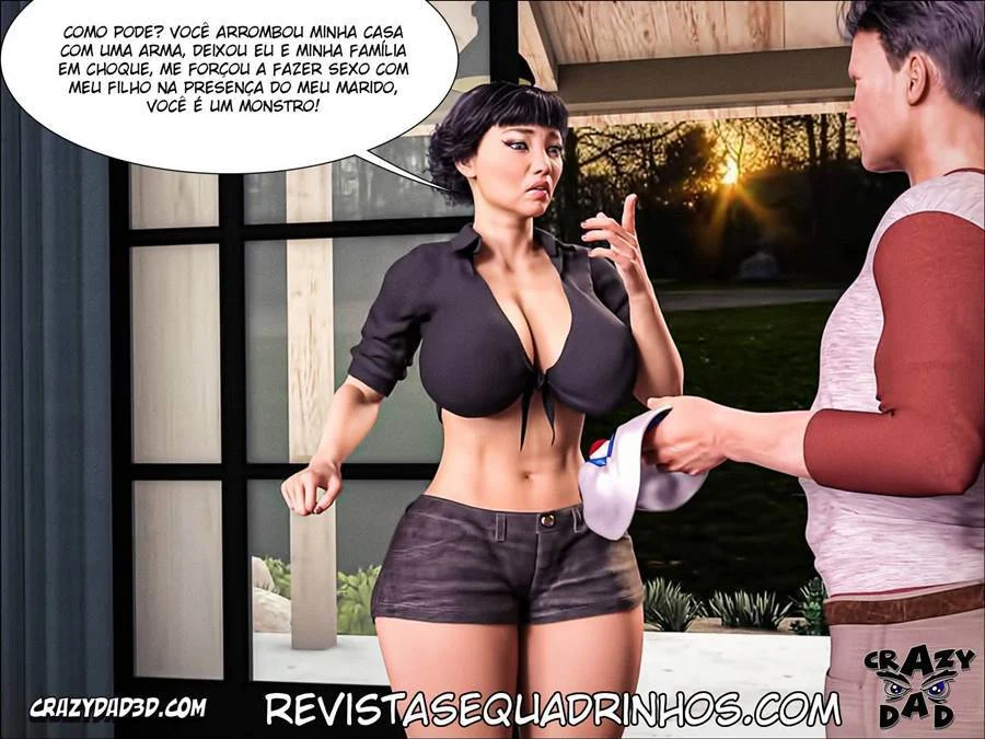 Pai Tarado Domina Família em Cenas Proibidas de Sexo 3D Explícito