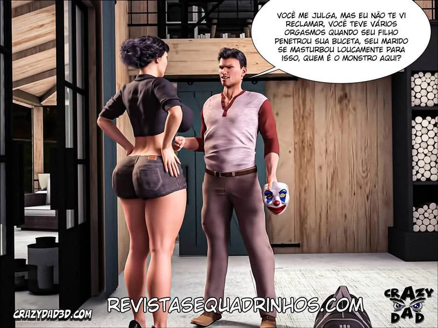 Pai Tarado Domina Família em Cenas Proibidas de Sexo 3D Explícito