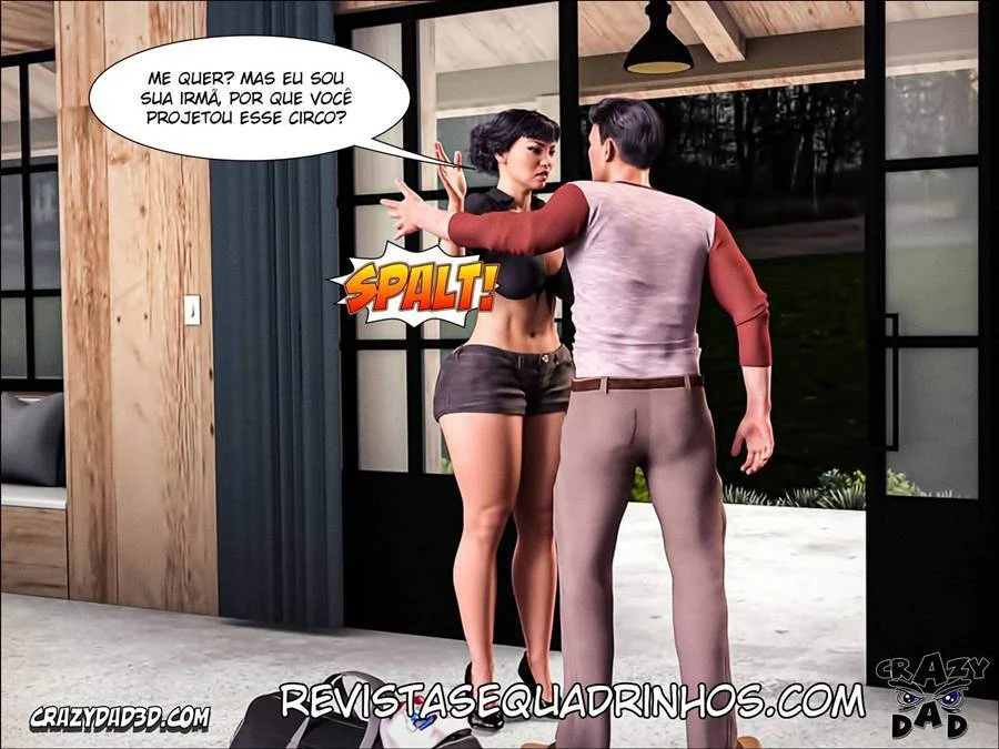 Pai Tarado Domina Família em Cenas Proibidas de Sexo 3D Explícito