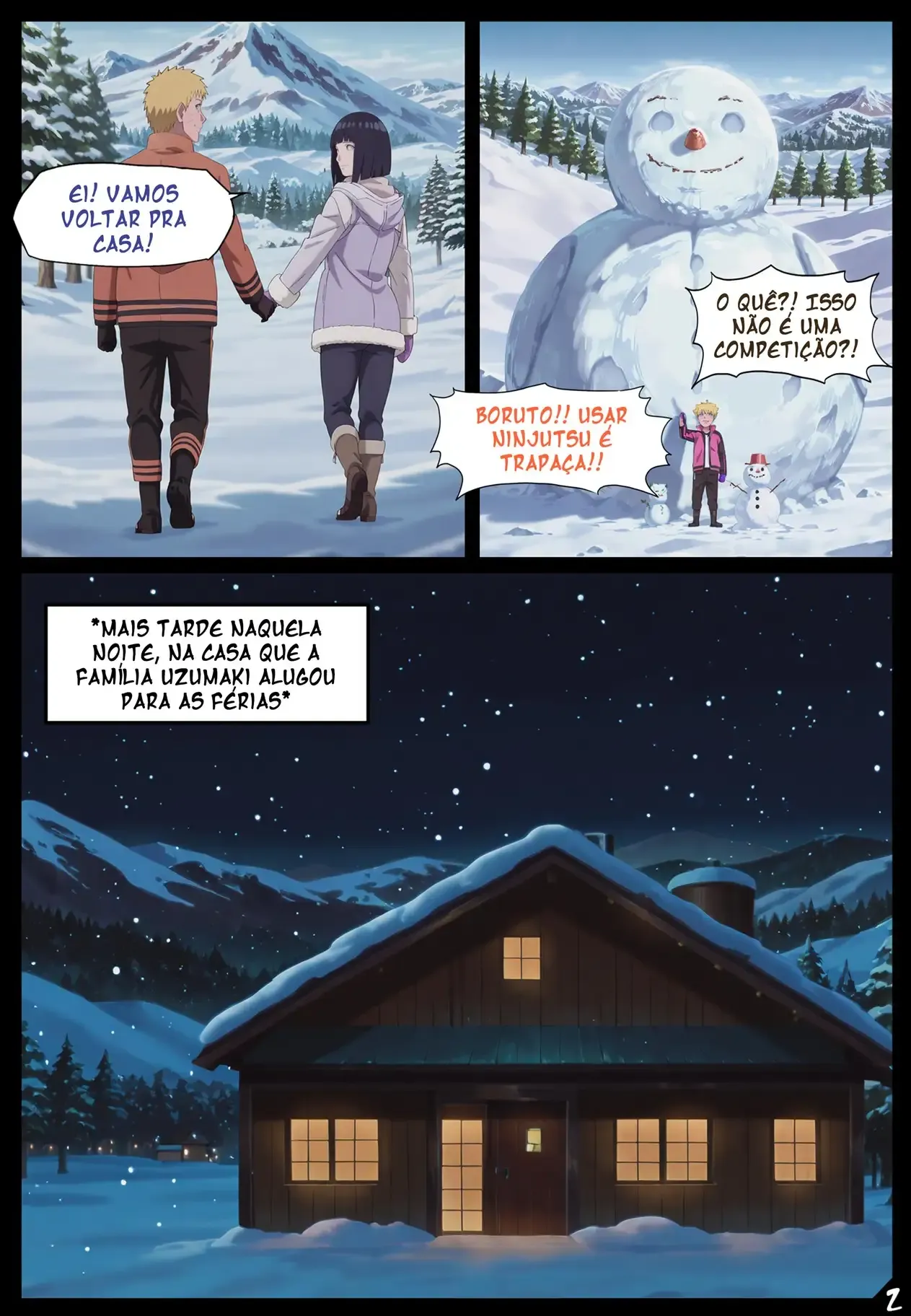 Noites Escaldantes de Natal: Naruto Transa com as Kunoichis em HQ Pornô Explícita