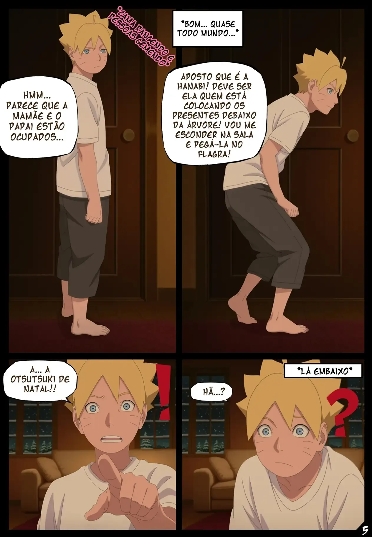 Noites Escaldantes de Natal: Naruto Transa com as Kunoichis em HQ Pornô Explícita