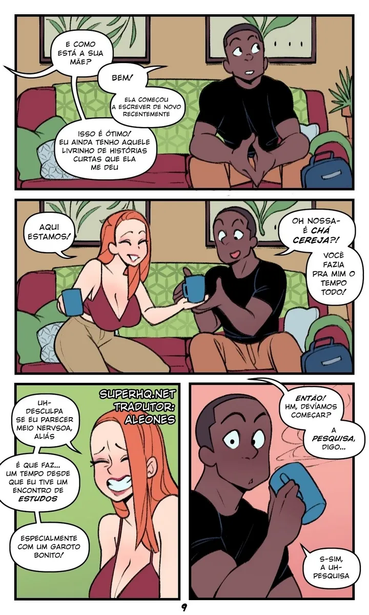 Mamadeira Explícita: A Babá MILF Transando com Negão nos Quadrinhos de Foda