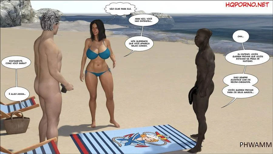 Titulo: Orgia Explícita em 3D: Praia do Pecado com Cenas de Sexo Intenso