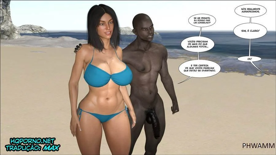 Titulo: Orgia Explícita em 3D: Praia do Pecado com Cenas de Sexo Intenso