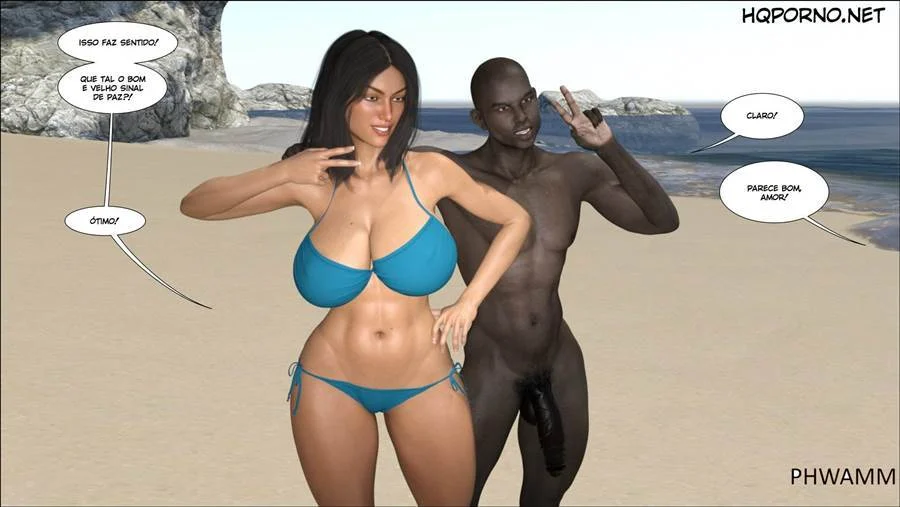 Titulo: Orgia Explícita em 3D: Praia do Pecado com Cenas de Sexo Intenso