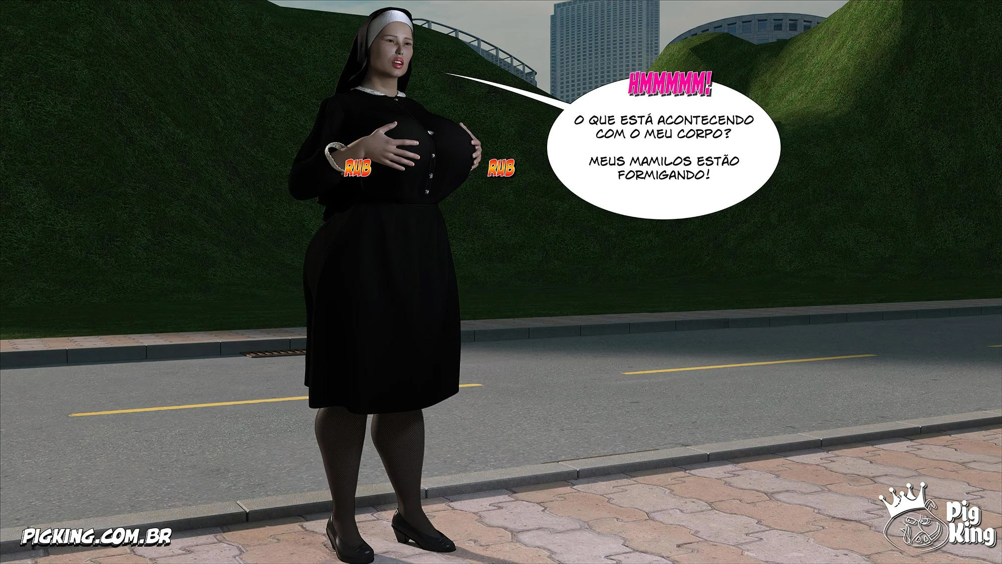 Irmã Isabella Pecado: Primeira Tentação em 3D Explícito