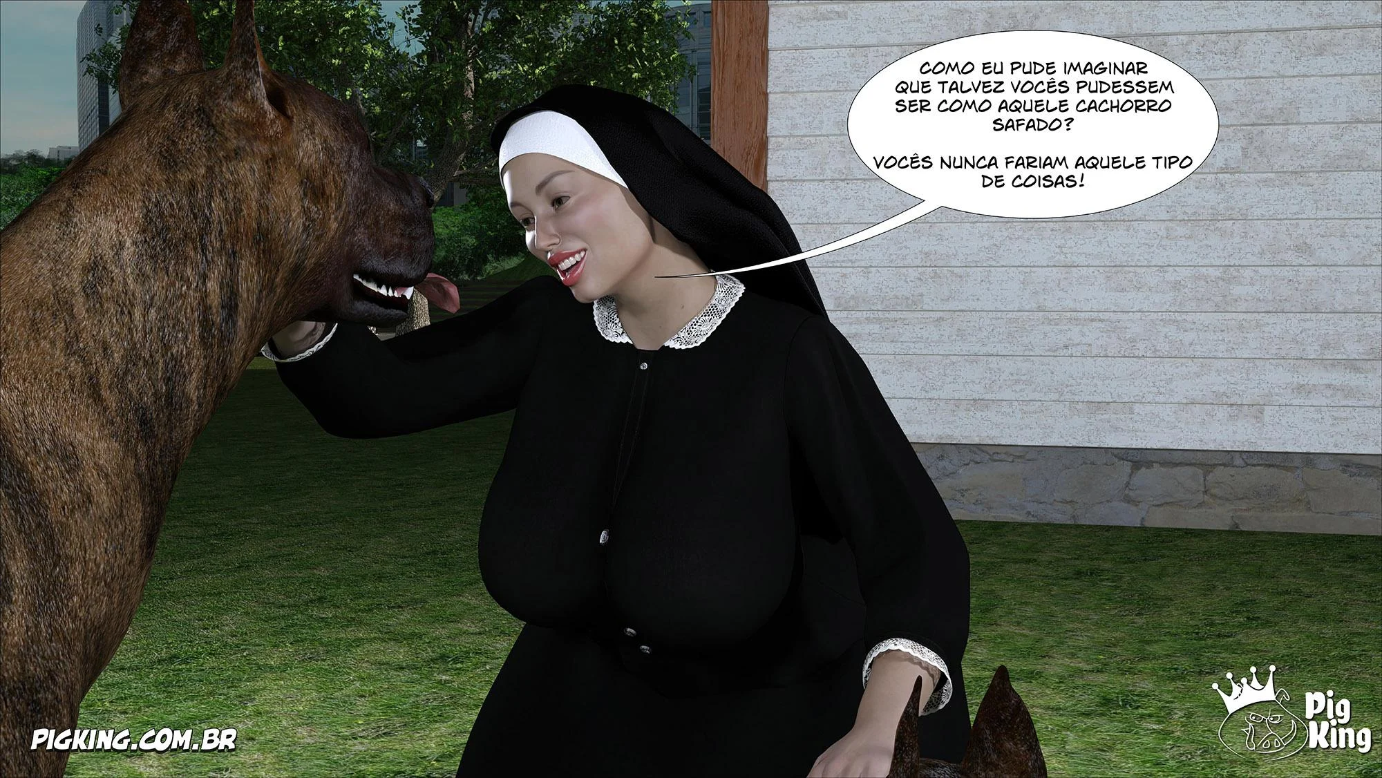 Irmã Isabella Pecado: Primeira Tentação em 3D Explícito