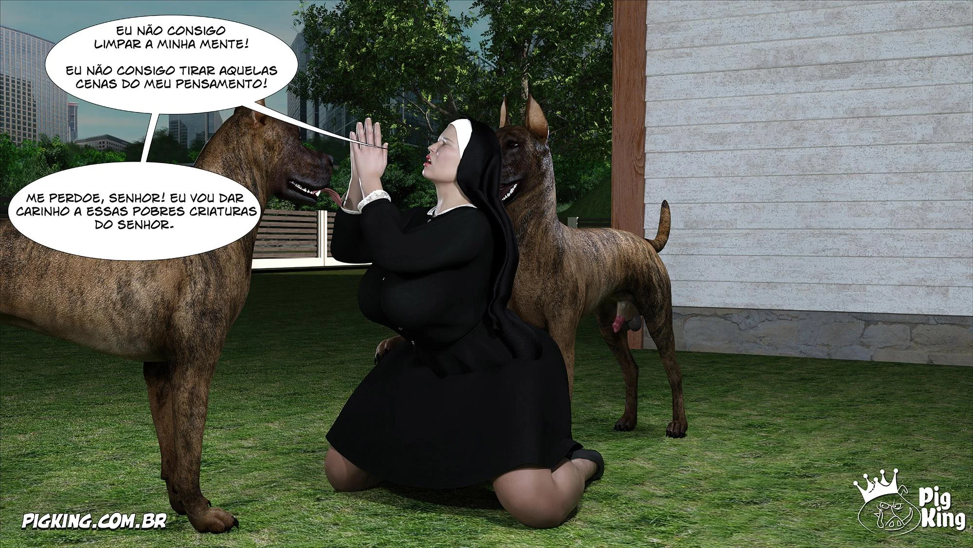 Irmã Isabella Pecado: Primeira Tentação em 3D Explícito