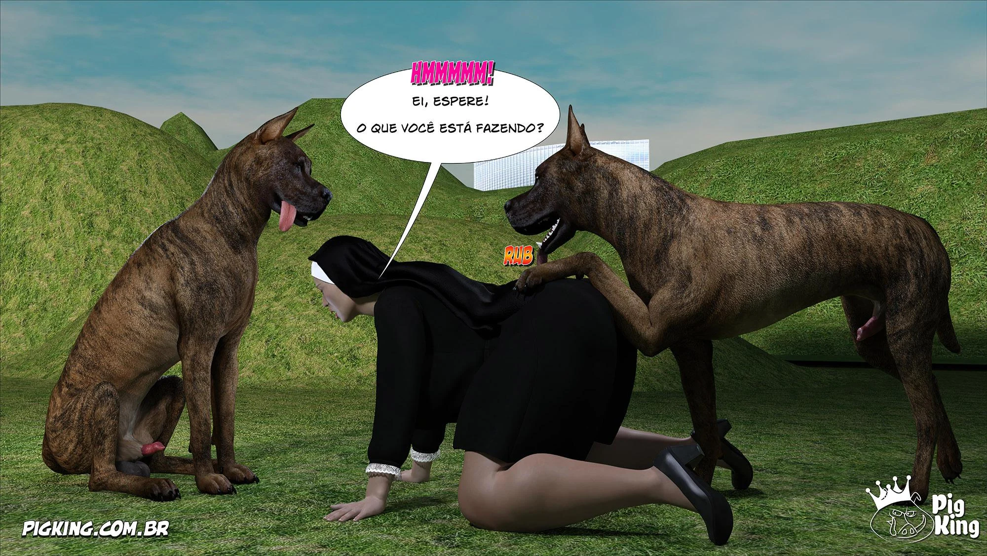 Irmã Isabella Pecado: Primeira Tentação em 3D Explícito