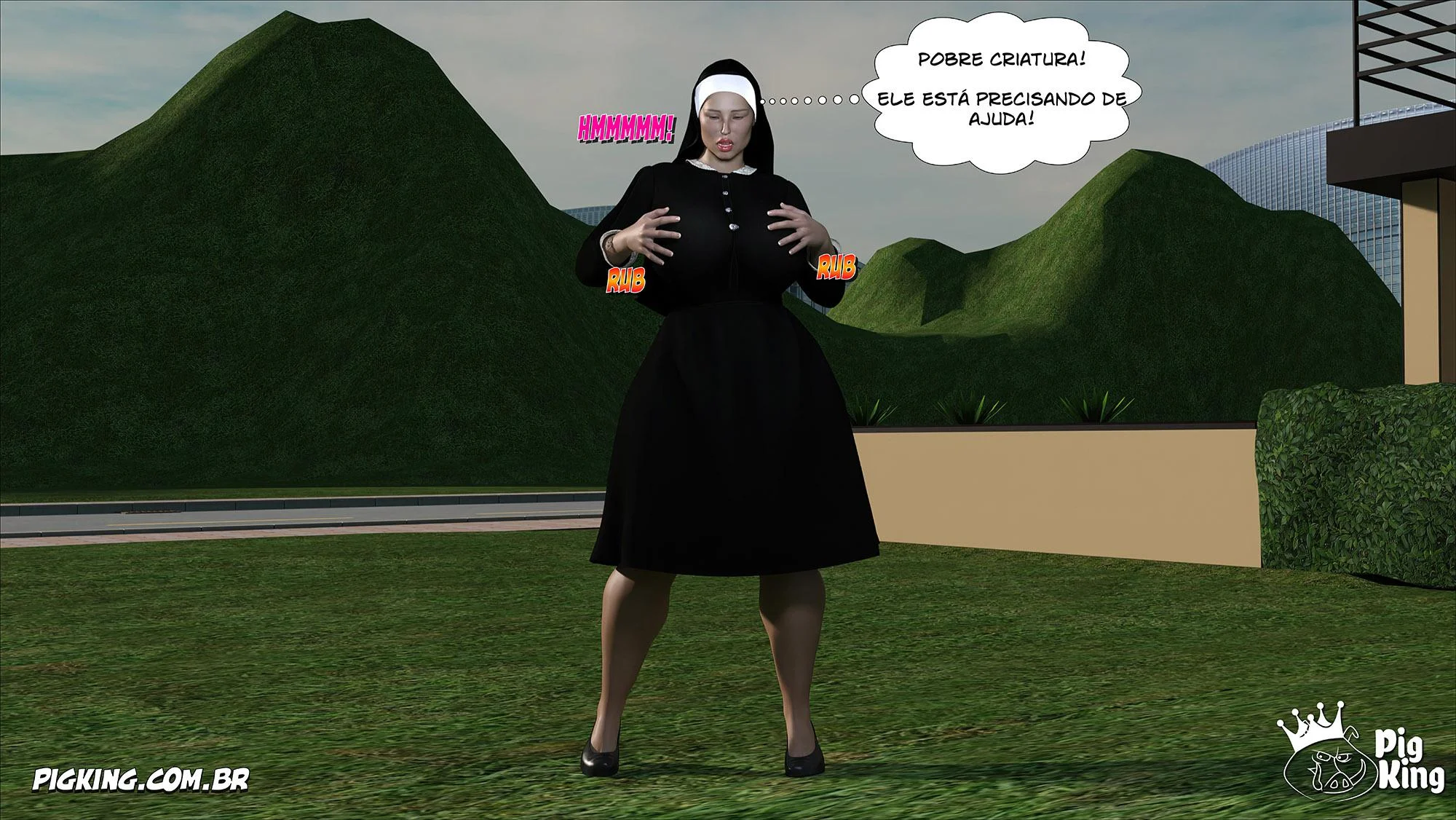 Irmã Isabella Pecado: Primeira Tentação em 3D Explícito