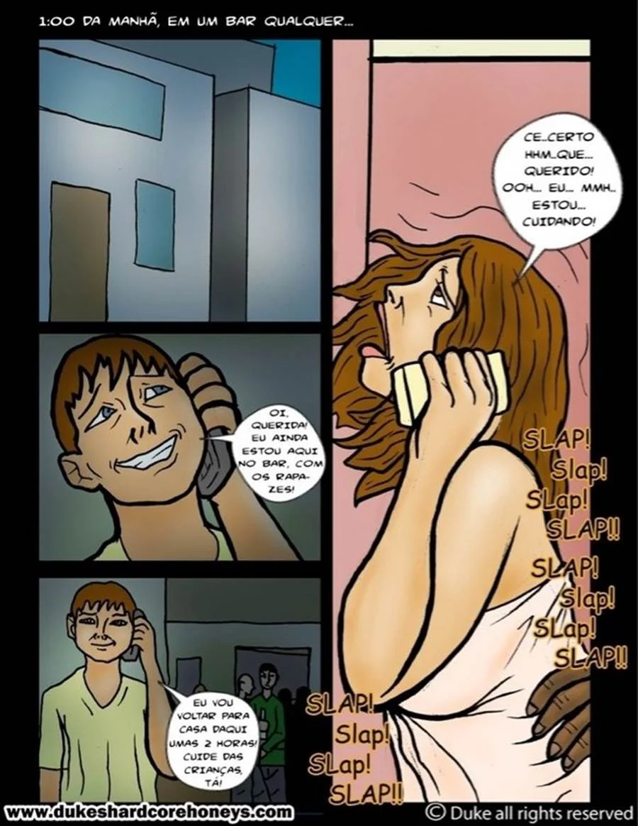 Amante Negro Atormentando a Esposa do Vizinho em HQ Picante