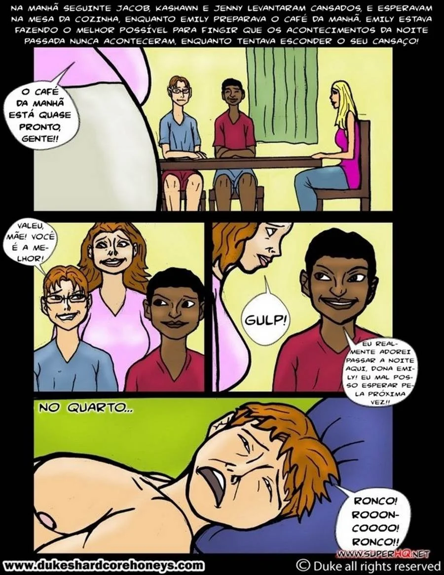 Meu Filho Suando na Piroca do Amigo Negro - Quadrinhos Eróticos Explícitos