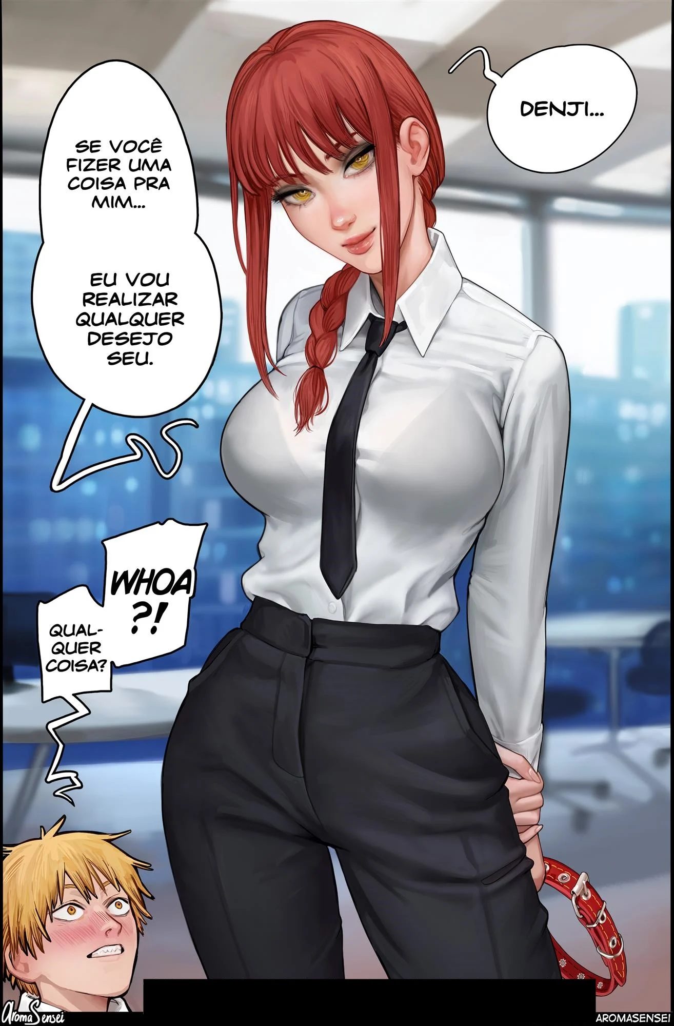 Fodendo a Cadela da Makima: HQ Pornô Explícita de Chainsaw Man