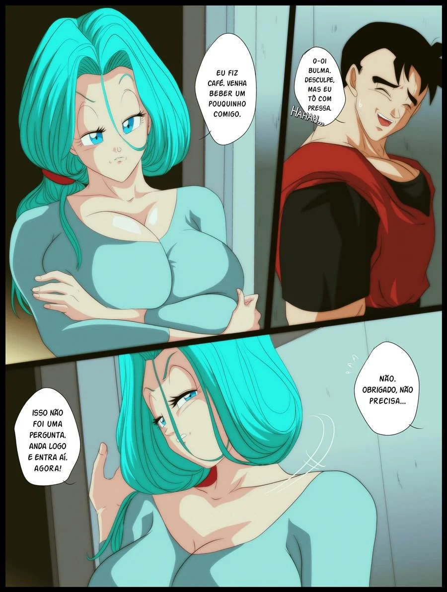 Um encontro proibido: Bulma e Gohan se entregam ao prazer nos bastidores
