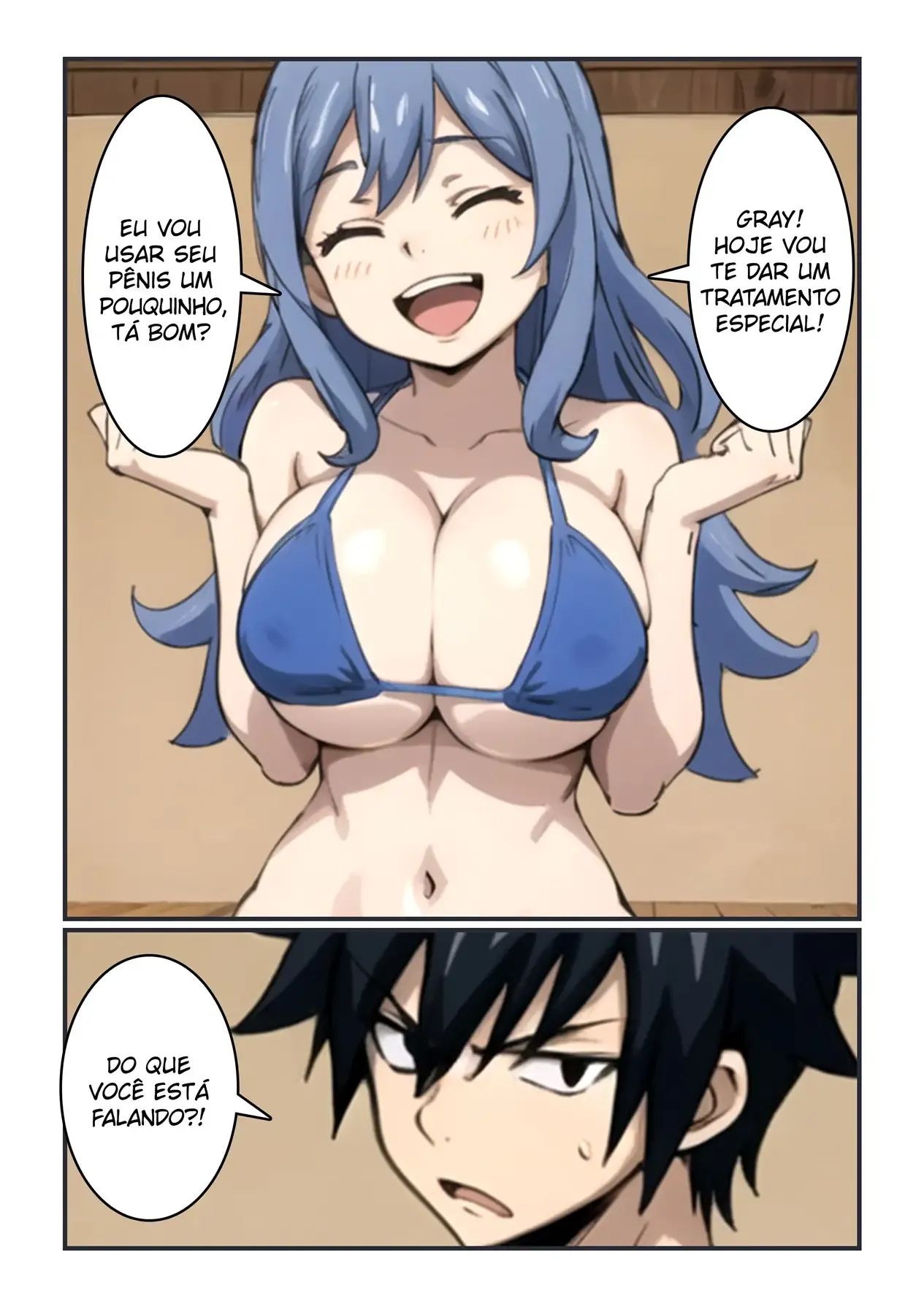 O Corpo Molhado de Juvia: Foda Explícita nos Quadrinhos Mais Quentes