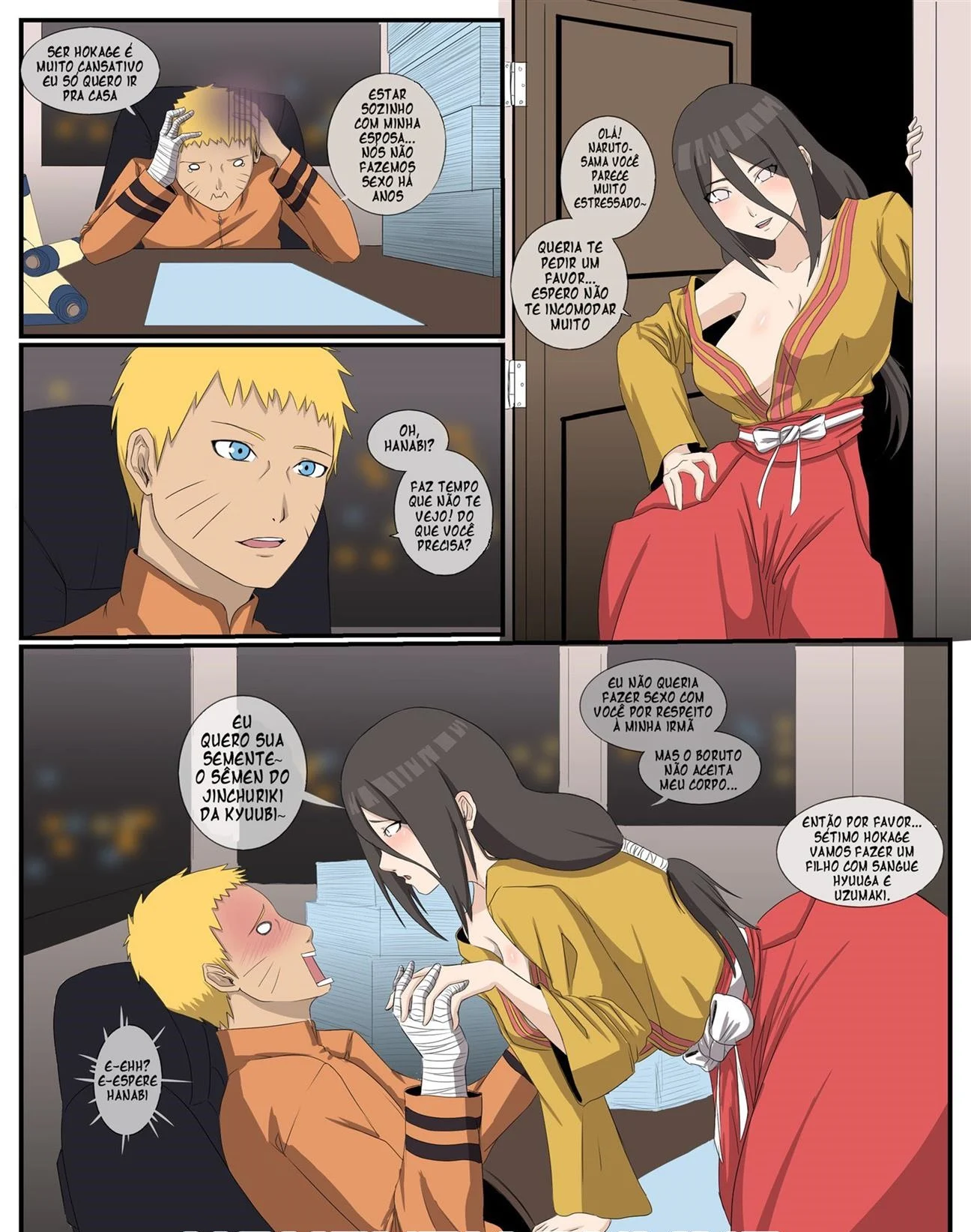 O Pedido Obsceno de Hanabi: Sexo Explícito nos Quadrinhos de Naruto