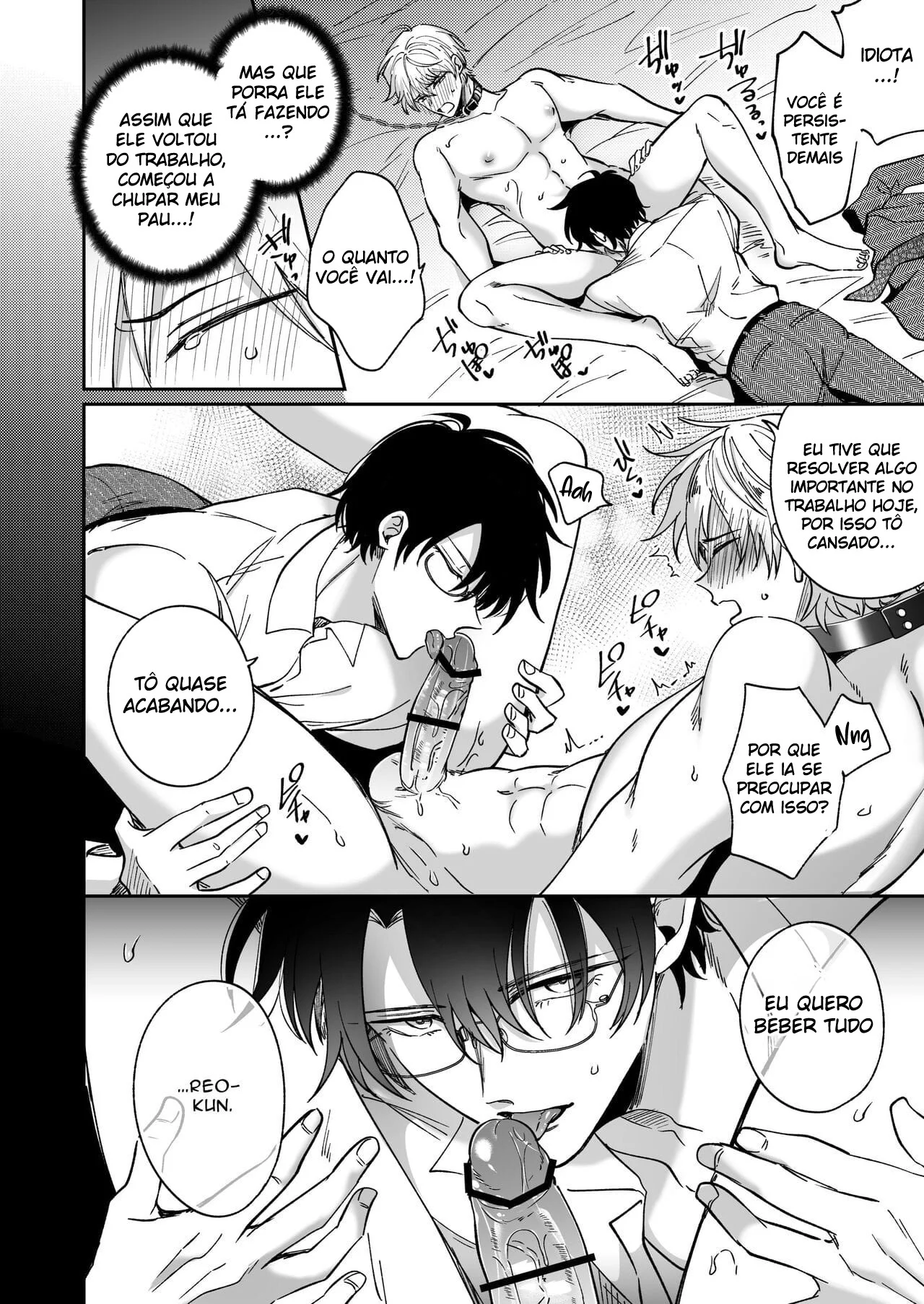 Ex-Recepcionista Submisso Dominado por Prazer na Primeira Noite - Yaoi Explícito