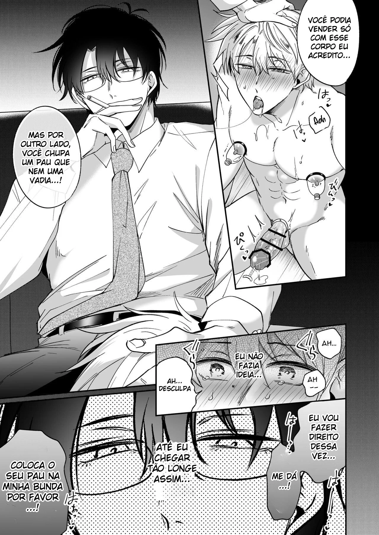 Ex-Recepcionista Submisso Dominado por Prazer na Primeira Noite - Yaoi Explícito