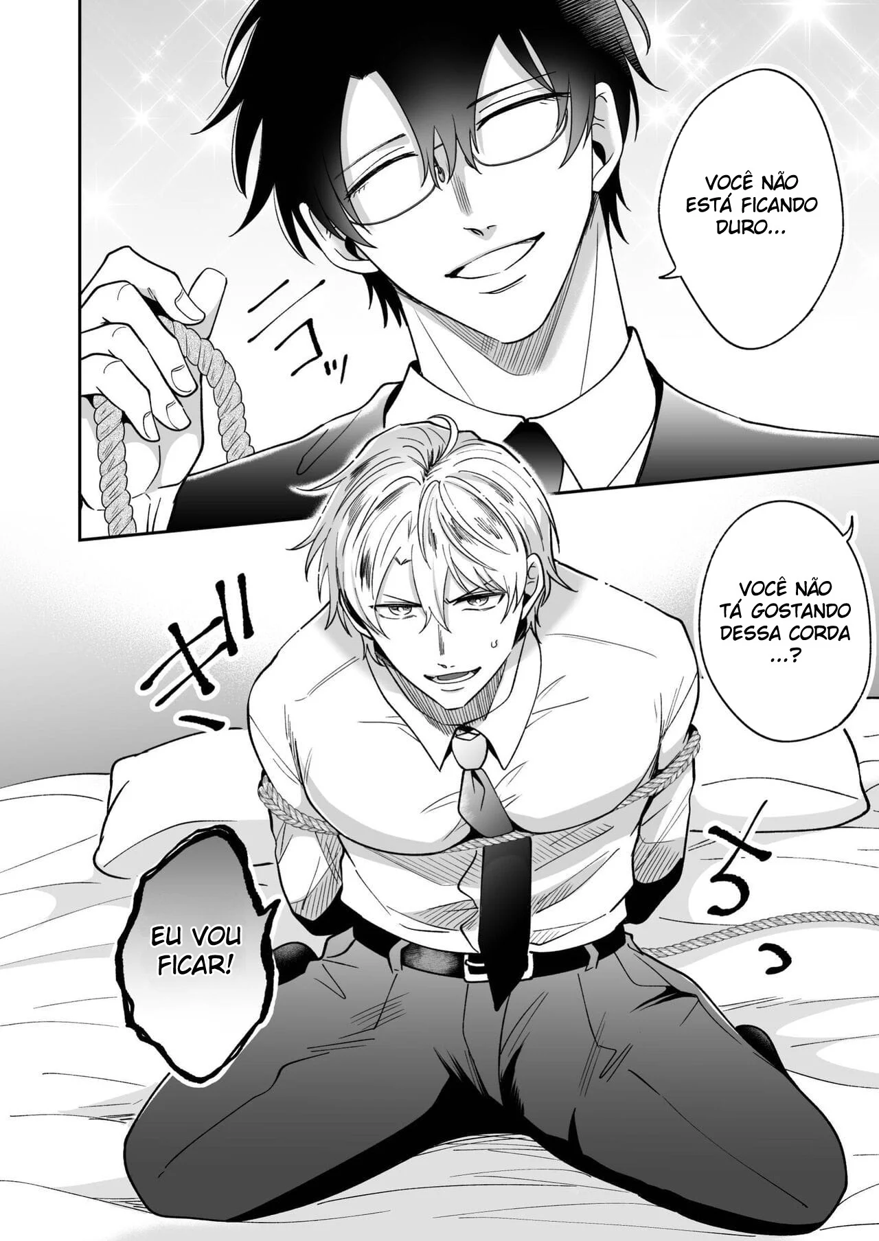 O rebaixado da recepção no cio: penetração gay com fio dental