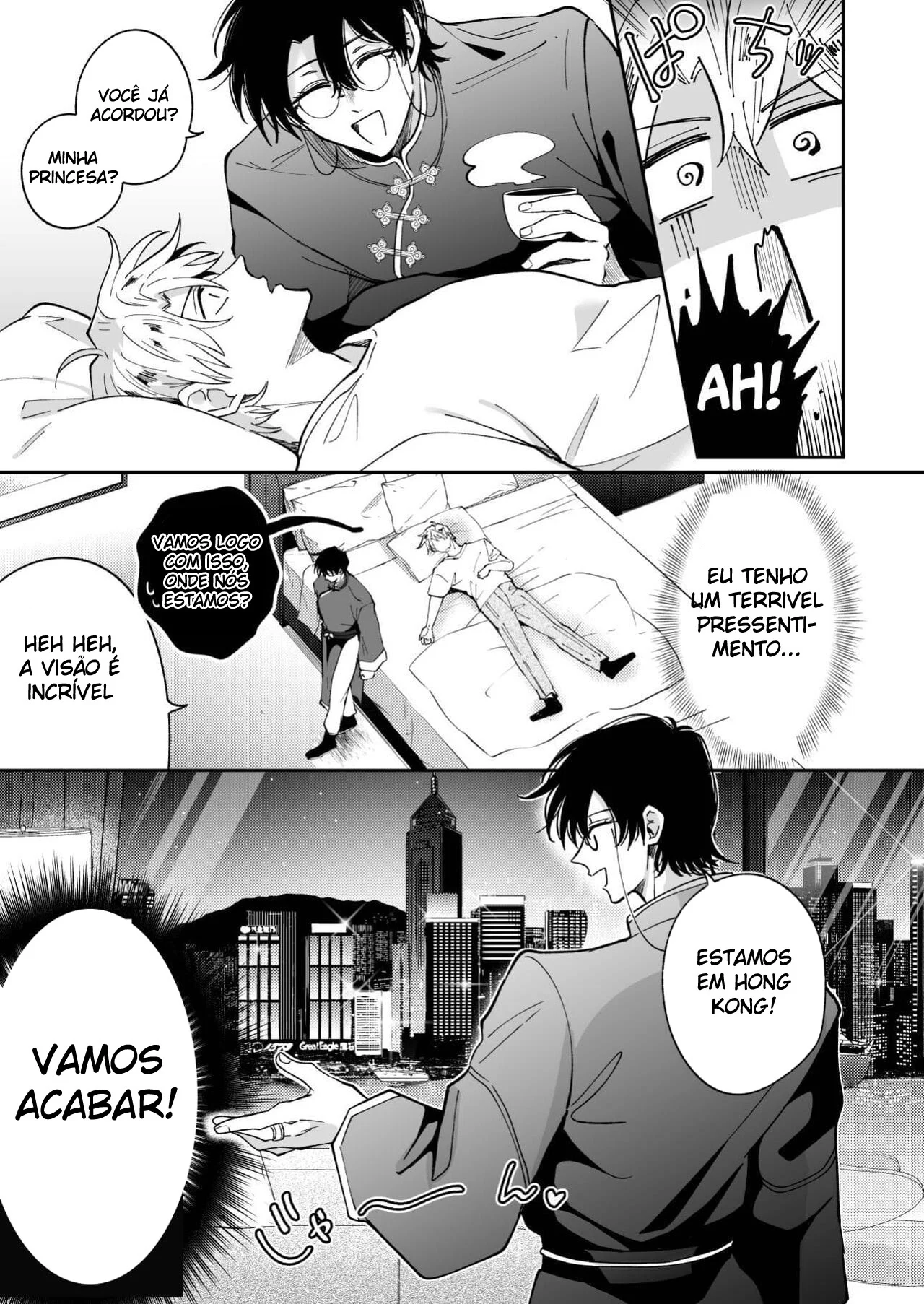 Ex-recepcionista mostra como satisfazer clientes com sua nova habilidade yaoi proibida.