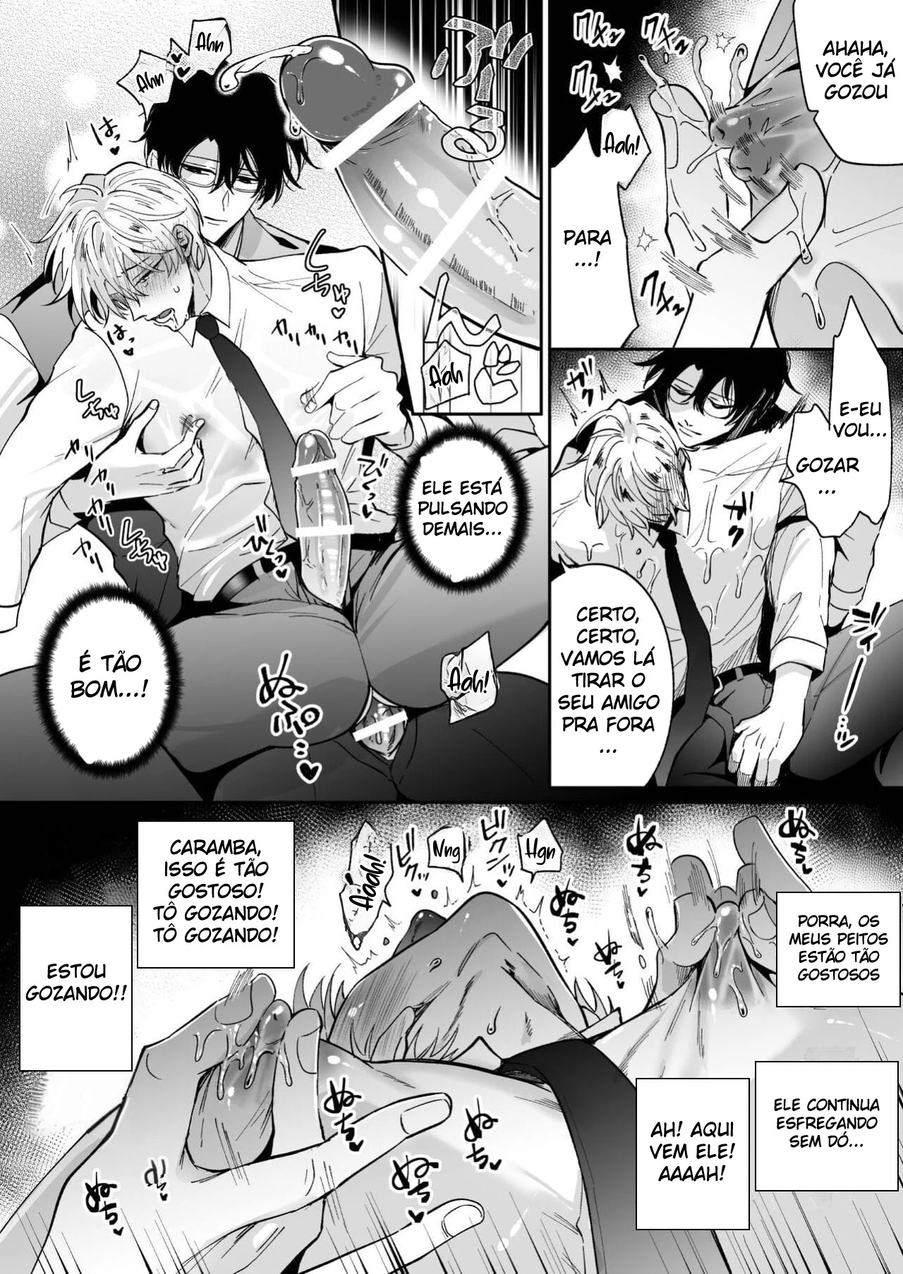 Ex-recepcionista mostra como satisfazer clientes com sua nova habilidade yaoi proibida.