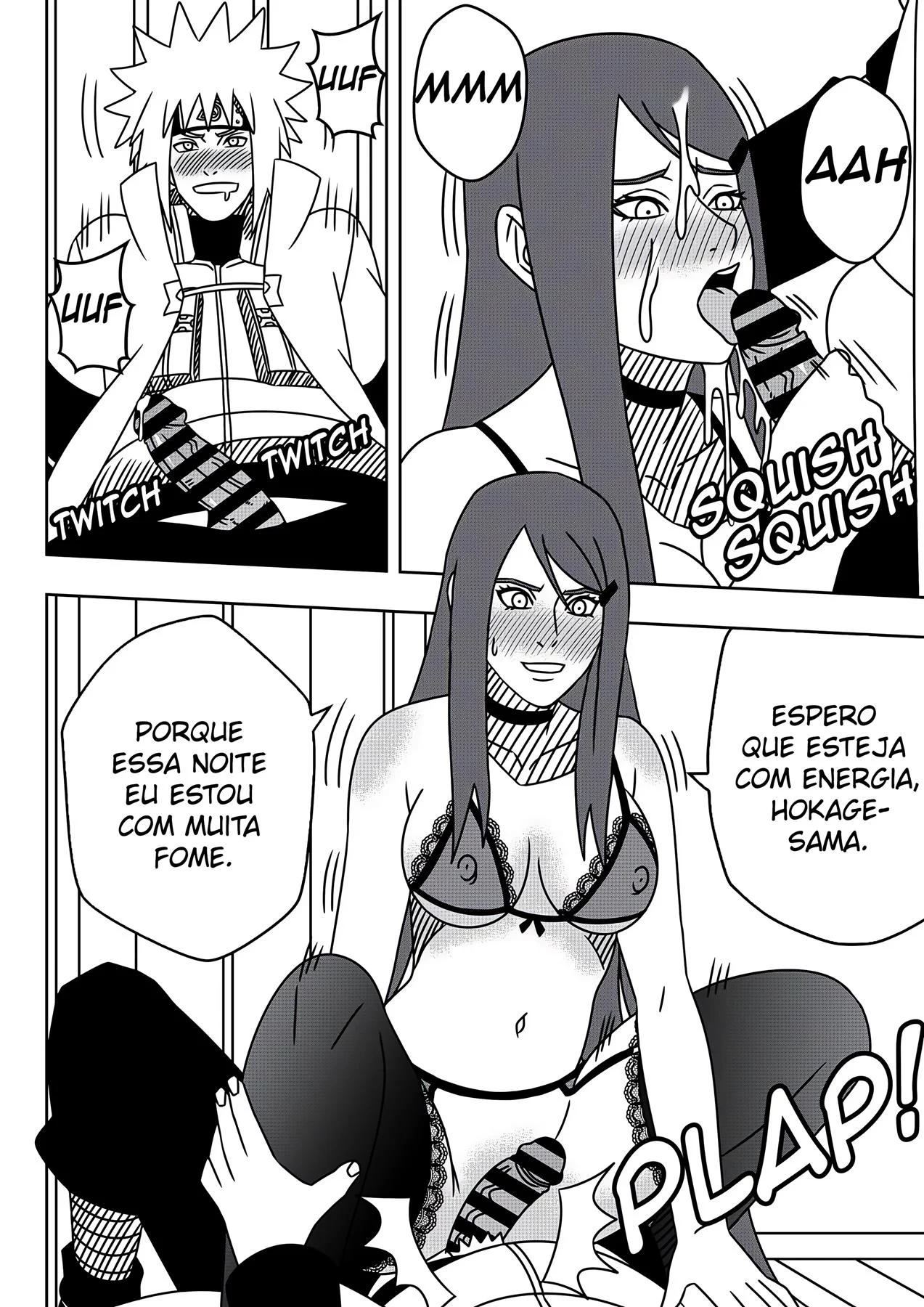 Minato Fode a Kushina Enquanto Naruto Espia - Quadrinhos Eróticos Explícitos