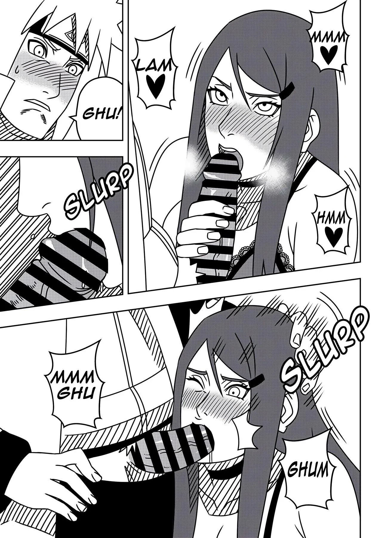 Minato Fode a Kushina Enquanto Naruto Espia - Quadrinhos Eróticos Explícitos